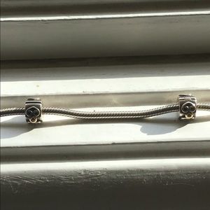 Pandora double heart clip charms